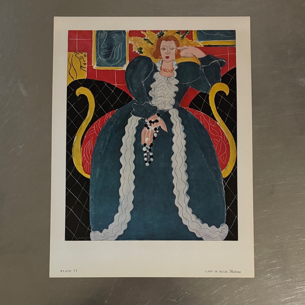 Lady in Blue Art Print